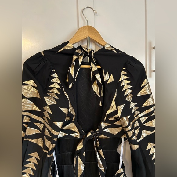 LACE The Label metallic gold and black embroidered dress - Picture 7 of 12